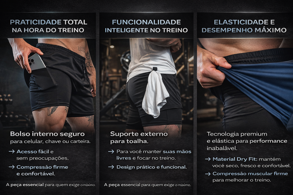 BERMUDA DE ALTA QUALIDADE DE COMPRESSÃO